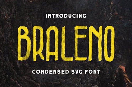 Braleno - Condensed SVG Font