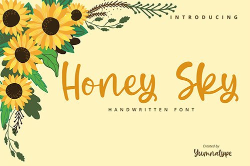 Honey Sky-Handwritten Font