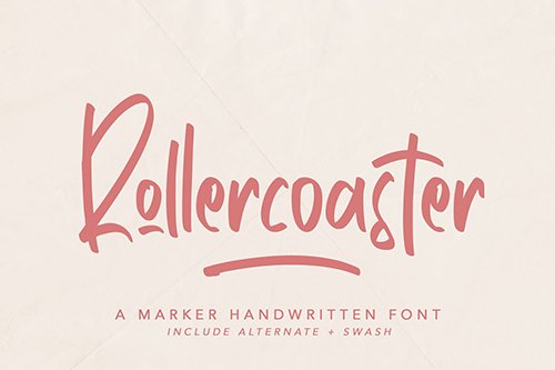 Rollercoaster - Marker Font