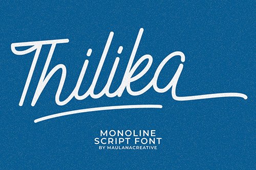 Thilika Monoline Script Font