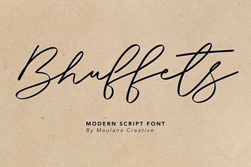 Bhuffets Modern Script Font
