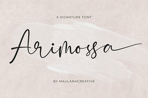 Arimossa Signature Font