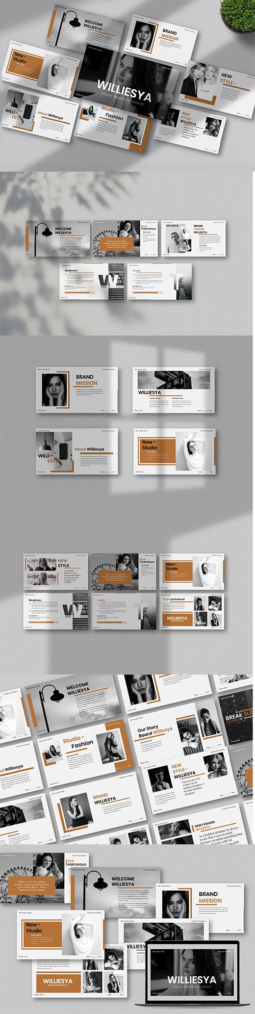 Williesya Creative Powerpoint, Keynote and Google Slides Template