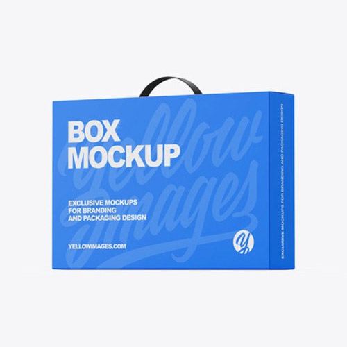 Paper Box With Handle Mockup 54722