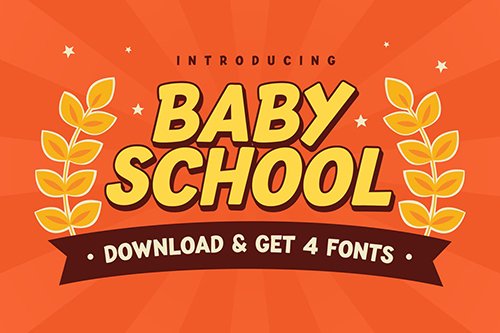 Baby School - Kids Fun Font