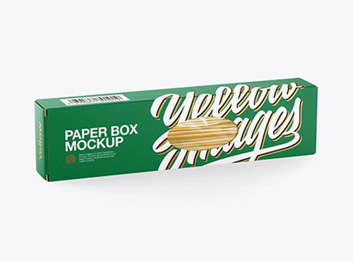 Paper Box with Spaghetti Mockup 45787