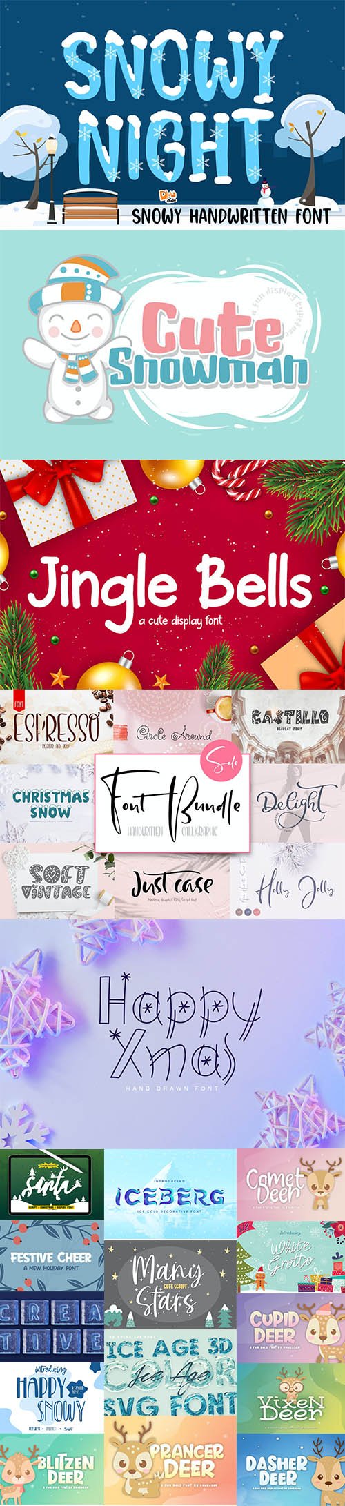 Christmas Winter Fonts Collection