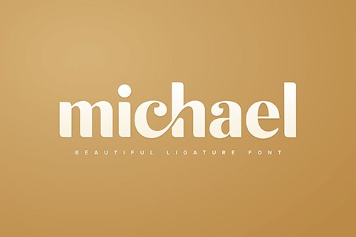 Michael - beautiful ligature font