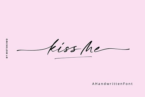 Kiss Me - Beautiful Script Font