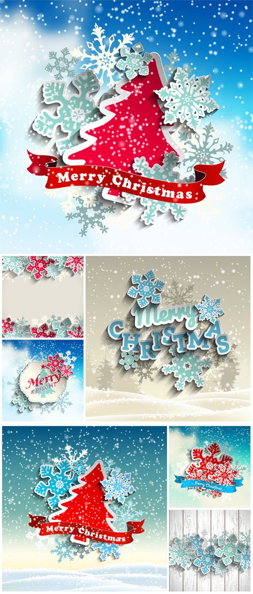 New Year and Christmas illustrations in vector №23
