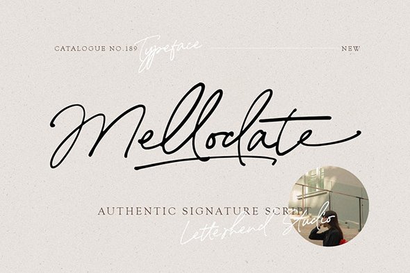 Mellodate - Signature Script Font