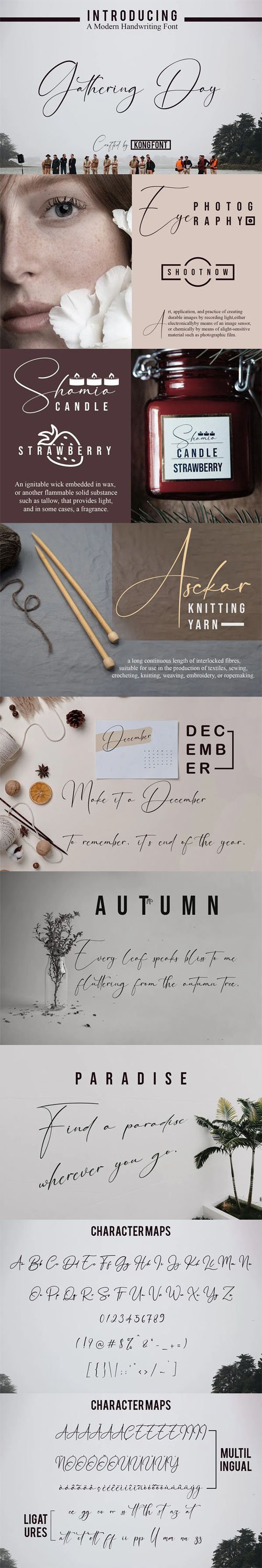 Gathering Day - Elegant Handwritten Script Font