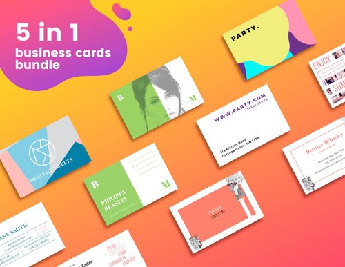 5 in 1 Business Cards Bundle