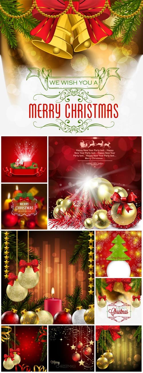 New Year and Christmas illustrations in vector №28