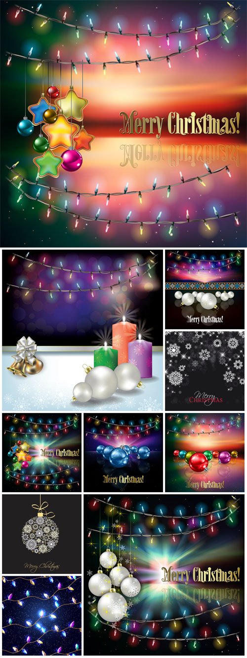 New Year and Christmas illustrations in vector №34