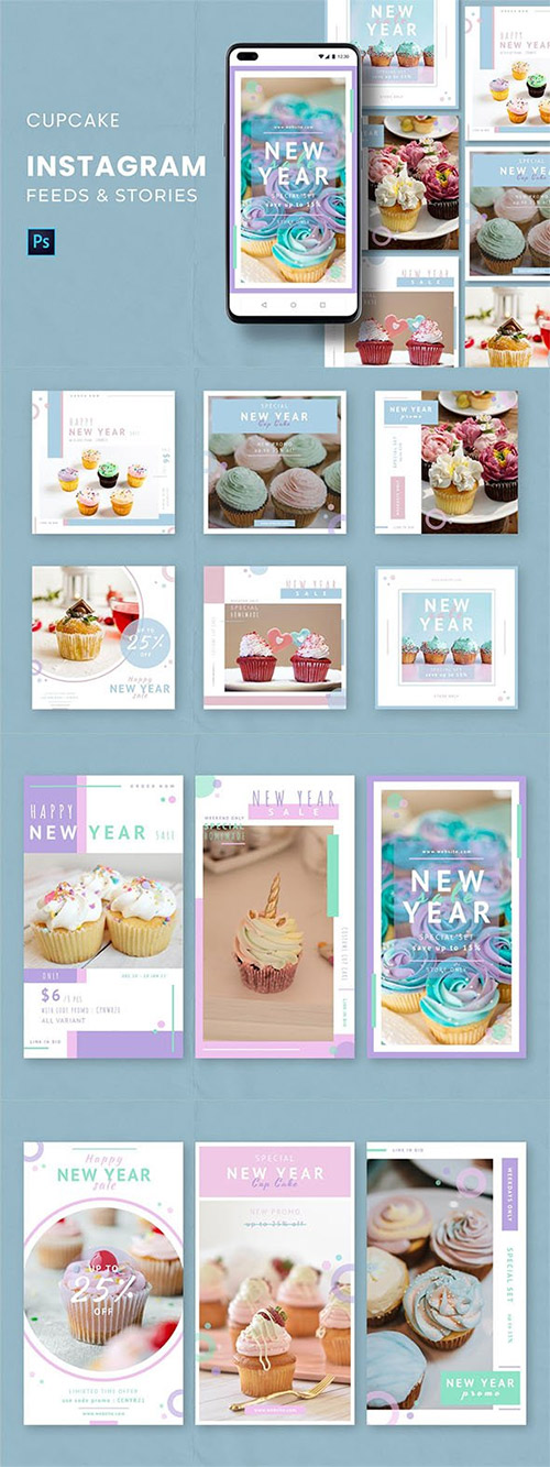 Cupcake Instagram Feed & Stories