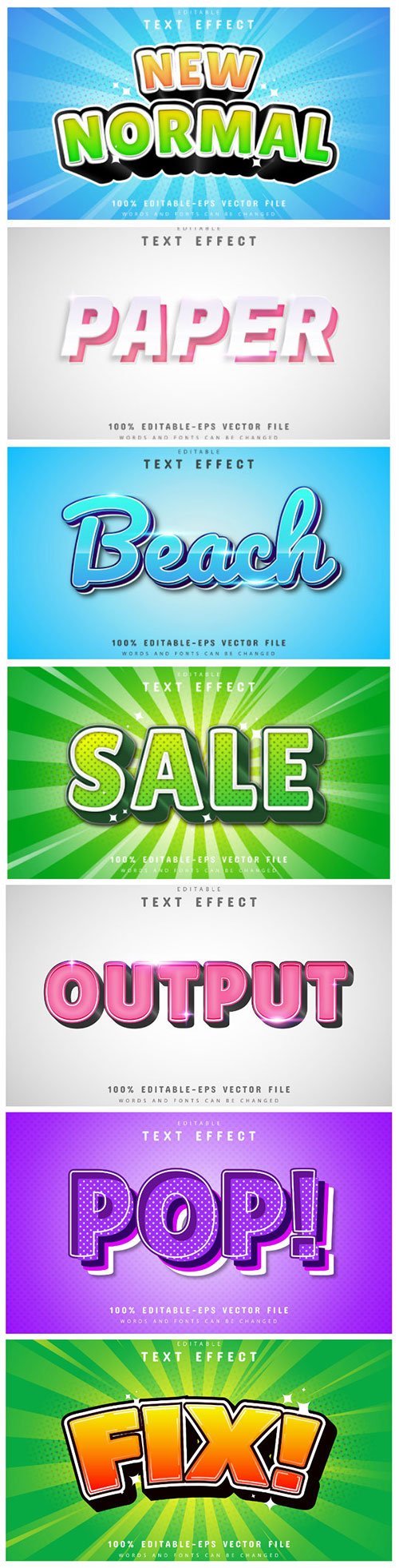 3d editable text style effect vector vol 150