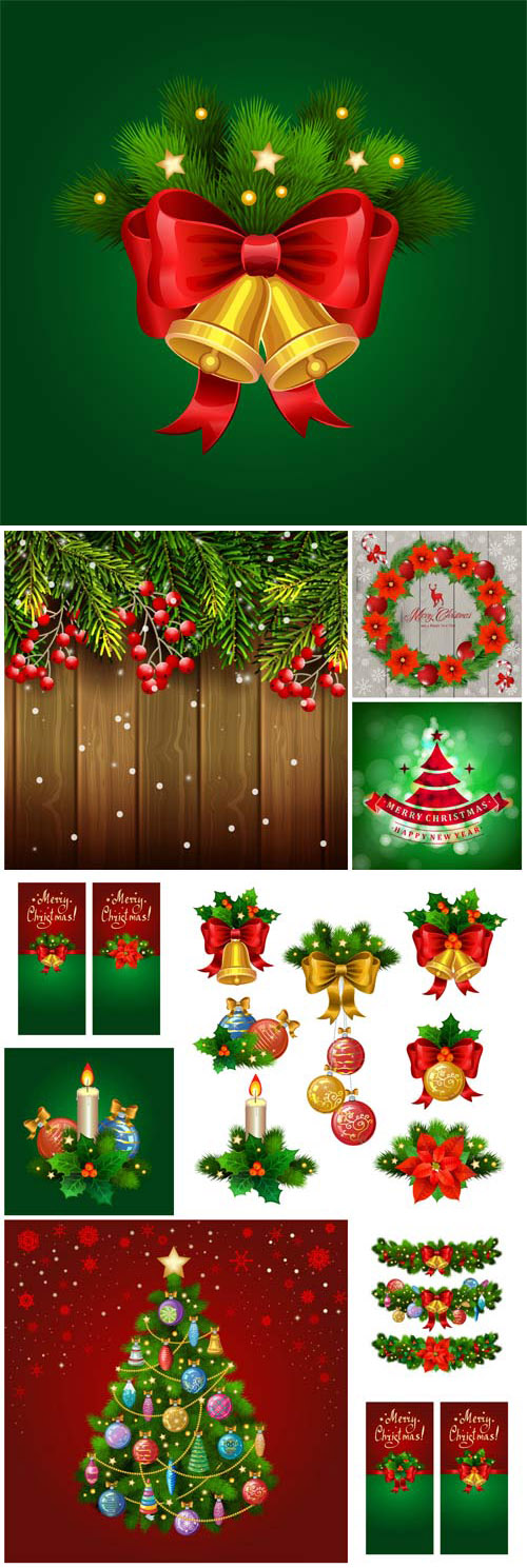 New Year and Christmas illustrations in vector №51