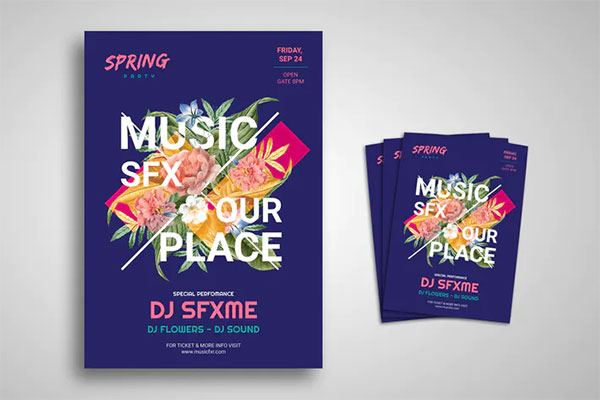 Spring And Summer Party Festival Flyer