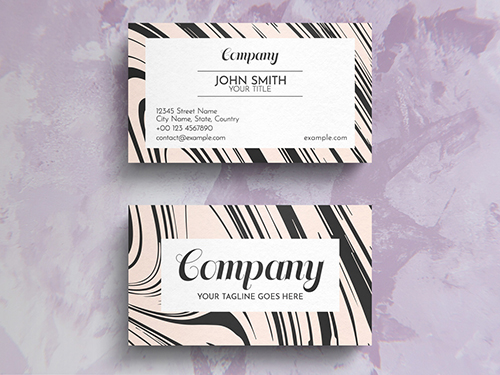 Elegant Pastel Business Card Layout