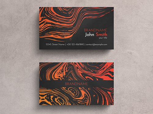 Colorful Liquid Graphic Business Card Layout