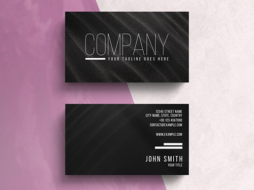 Simple Black Business Card Layout