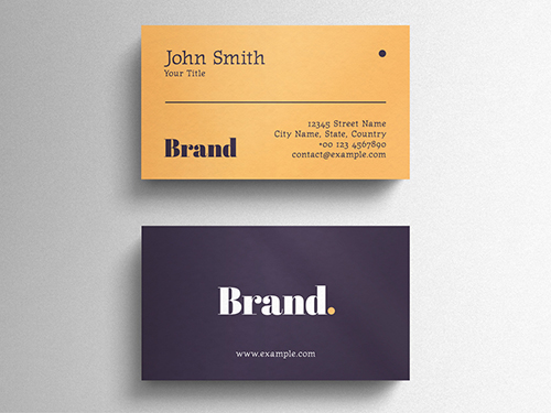 Simple Business Card Layout with Bold Typography