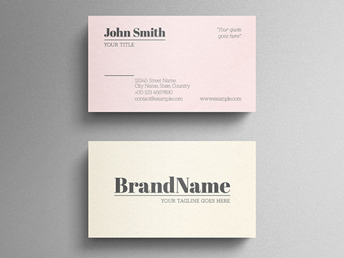 Simple Typographic Business Card Layout