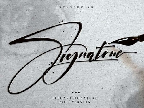 Elegant Bold Signature Font