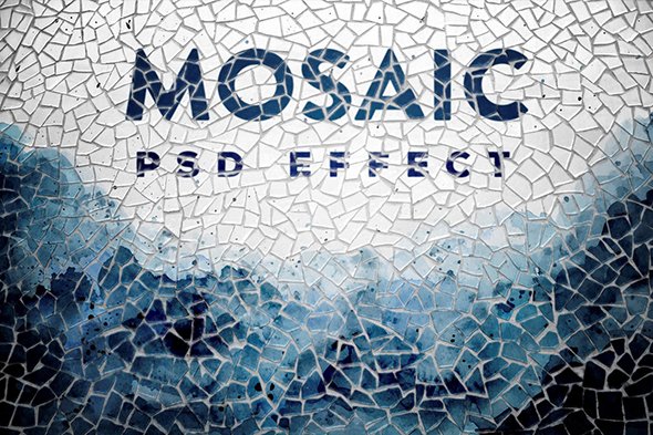 Mosaic Photo Effect Mockup