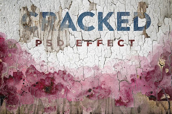 Cracked Painted Texture Mockup
