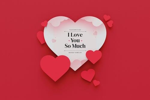 Valentine's Day Heart Mockup