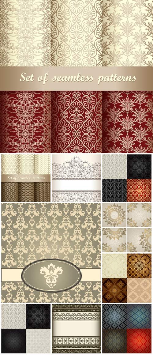 Stylish and shiny ornaments and patterns in vector
