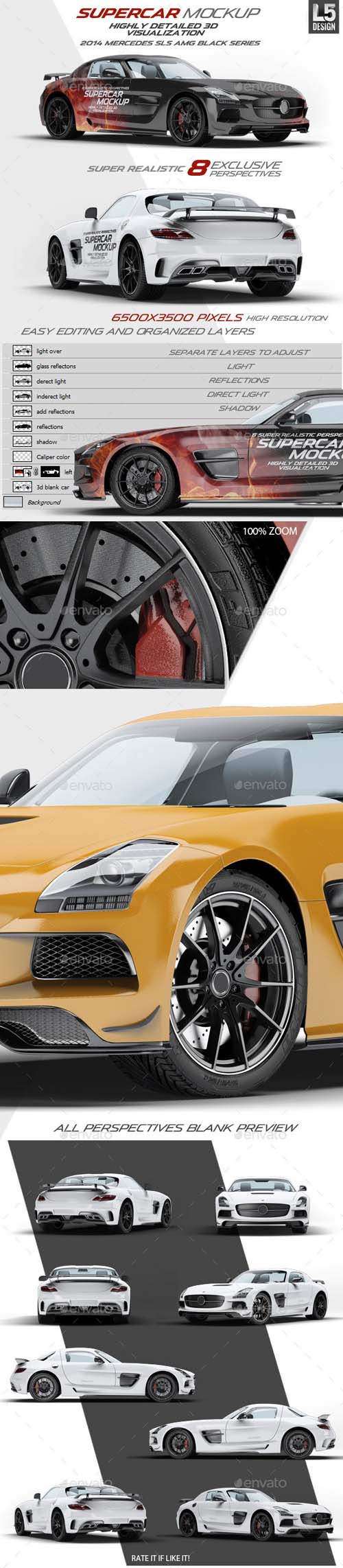 Supercar Mercedes SLS AMG Mock-Up 10540512