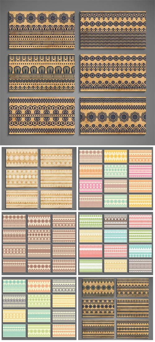 Ethnic ornaments, patterns in vector