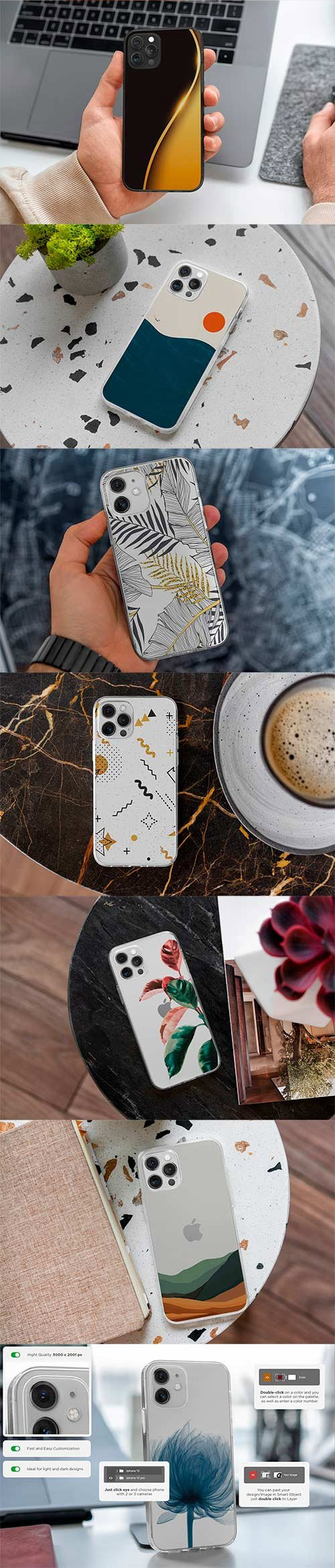 iPhone 12/12Pro Clear Case MockUp - 5639507