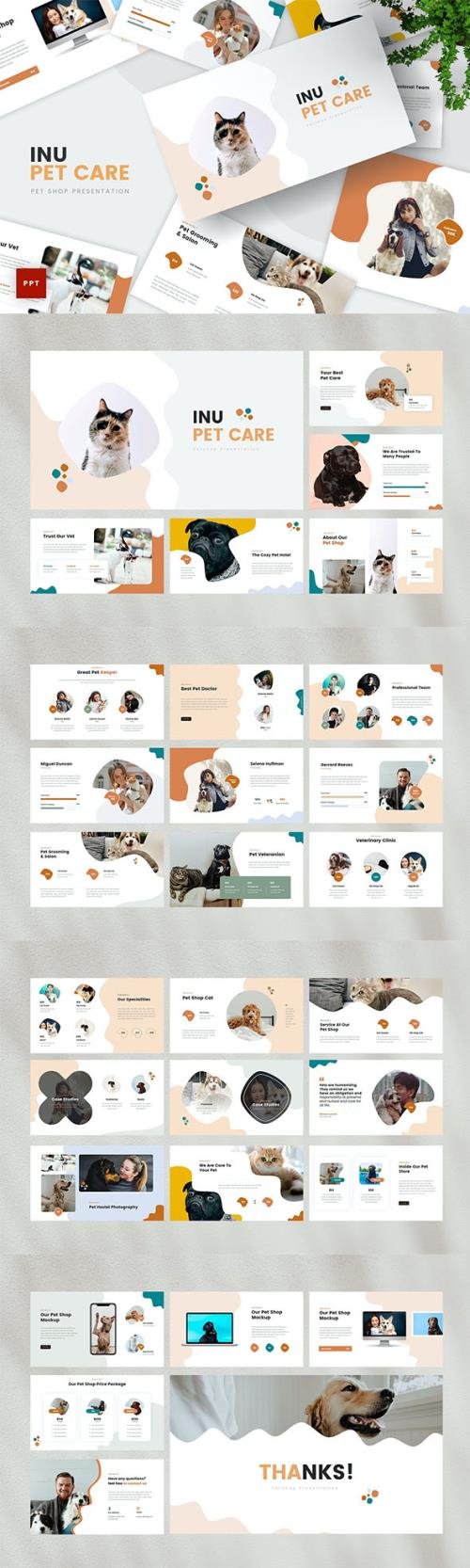 Pet Care Powerpoint, Keynote and Google Slides Template