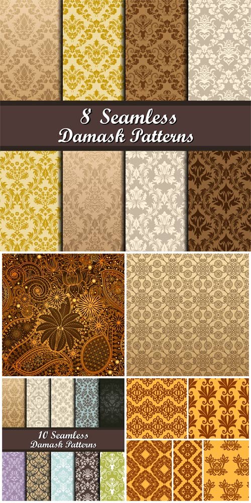 Damask seamless texture in vector