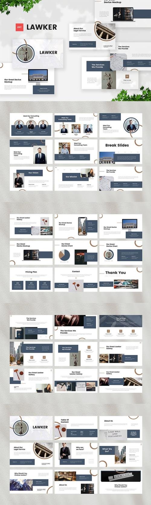 Lawyer Powerpoint, Keynote and Google Slides Template
