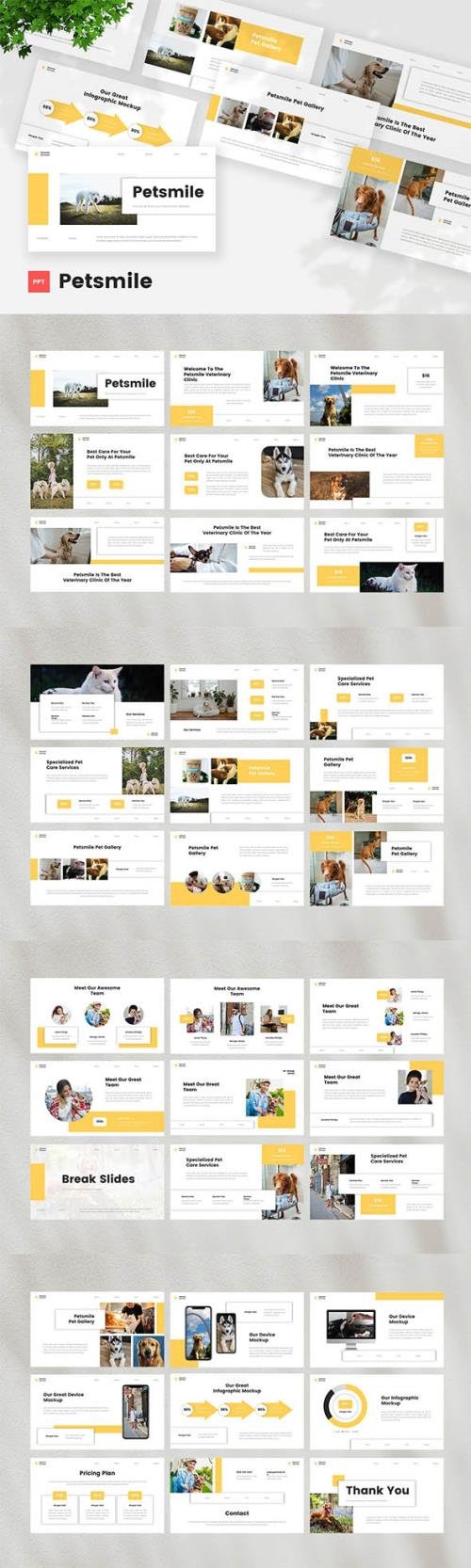 Pet Care & Vetenary Powerpoint, Keynote and Google Slides Template
