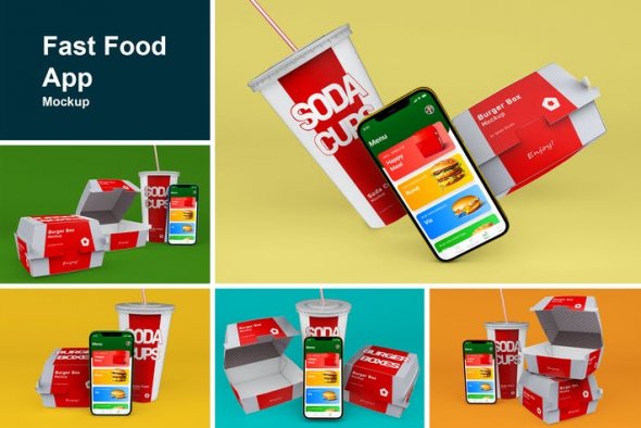 Elements - Fast Food App Mockup