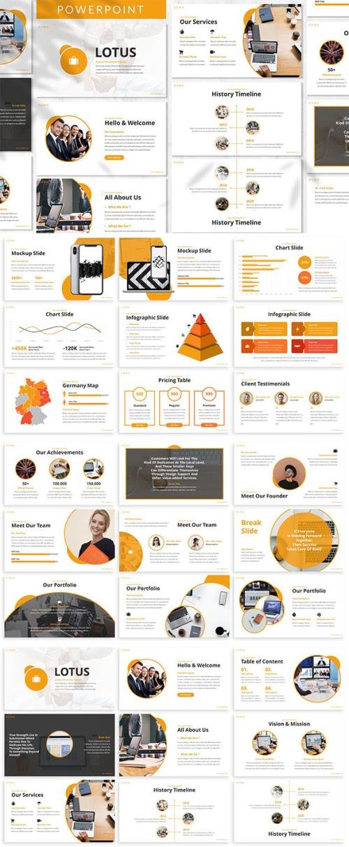 Lotus - Business Powerpoint, Keynote and Google Slides Template
