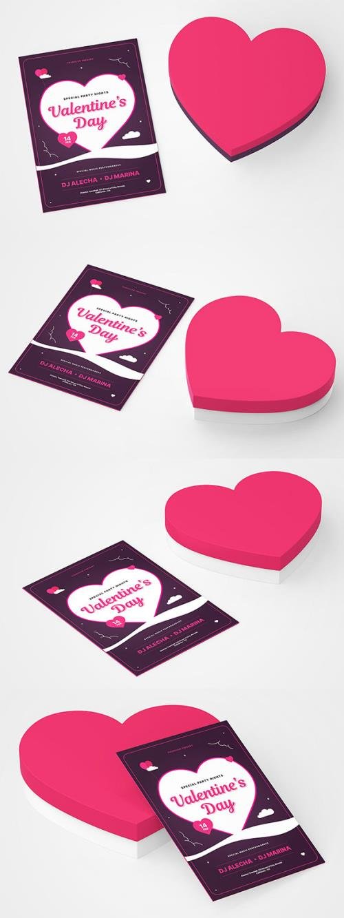Valentines Day Greeting Card Mockup