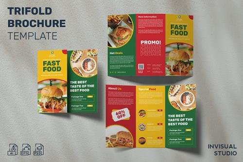 Fast Food - Trifold Brochure Template