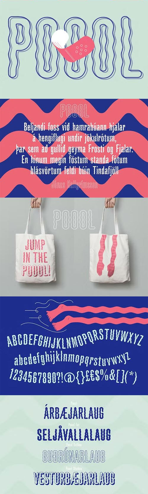 Poool - Wibbly Wobbly Display Font