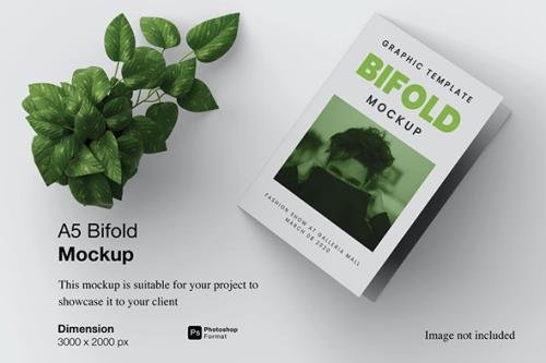 A5 Bifold Mockup