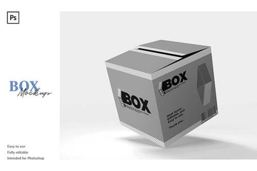 Packaging Box Mockup 2 Views