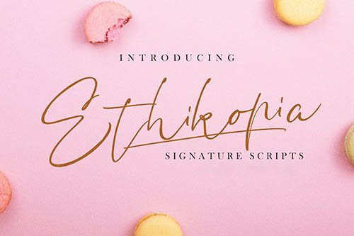 Ethikopia - Signature Script Font