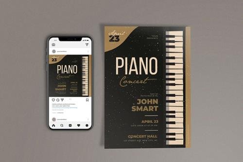 Piano Night Concert Template Set