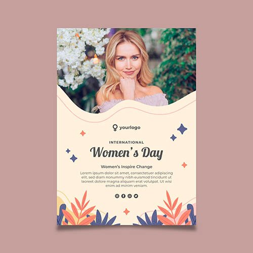 Happy womans day poster